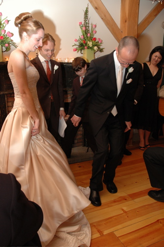 breaking a wine glass at my wedding with a force to be reckoned with